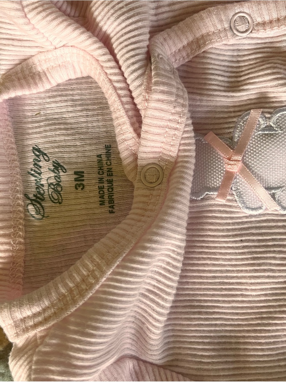 Baby Pink Ribbed Button-Front Wrap Top - Picture 2 of 2